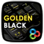 golden black go launcher theme android application logo